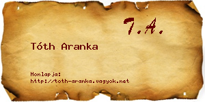 Tóth Aranka névjegykártya