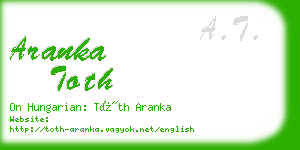 aranka toth business card